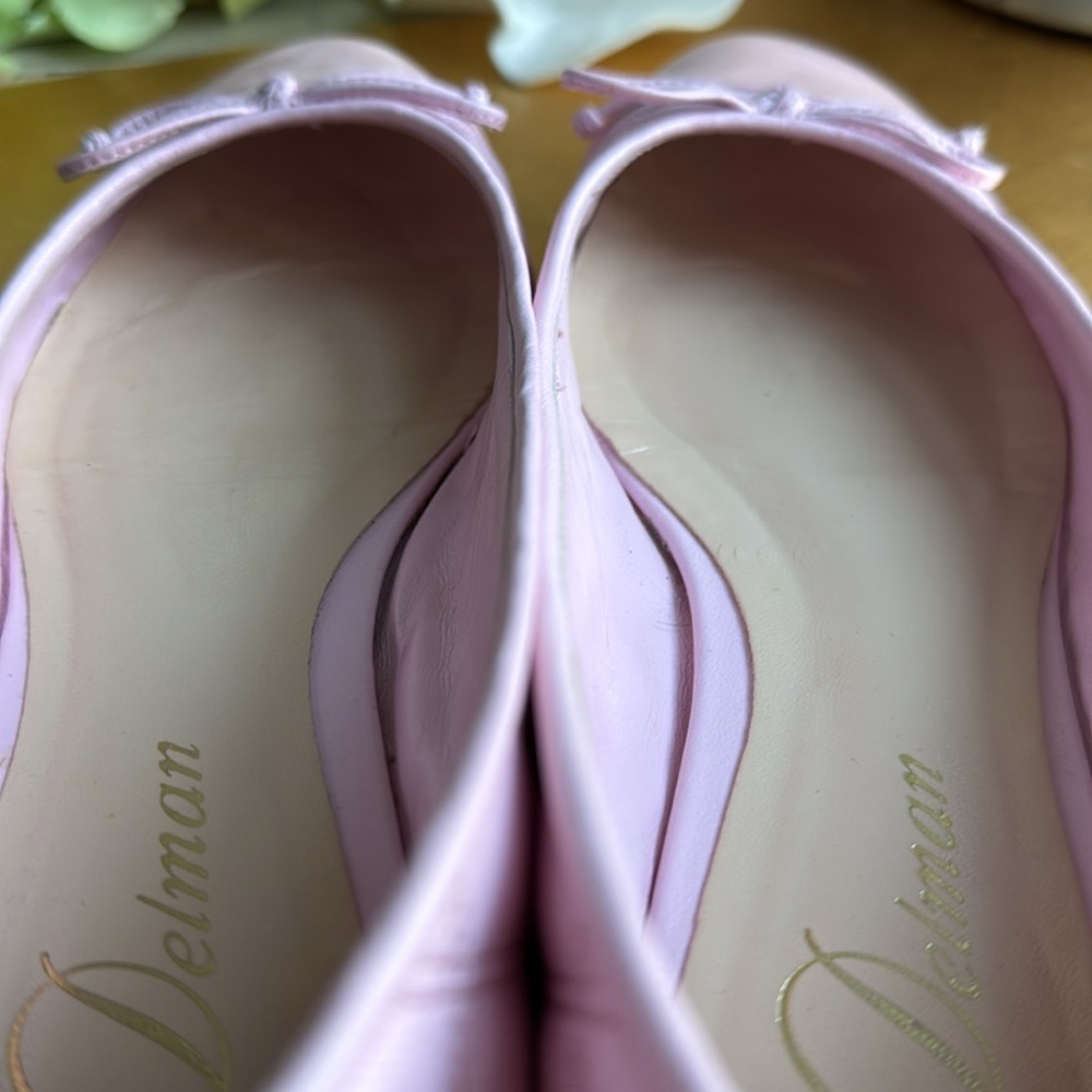 Delman Willa Quilted Ballet Flat in Pink Leather - Picture 10 of 16